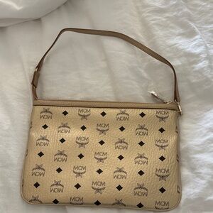 MCM Metallic Gold Shoulder Bag